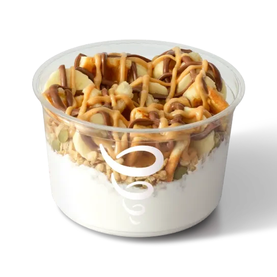 Coconut Whip Peanut Butter Banana + Nutella® Waffle Bowl